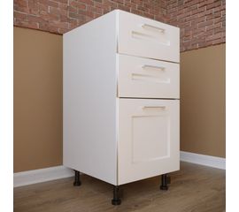 Тумба нижняя 2 ящика + 1 ящик 400/820/470 Женева белая