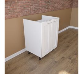 Тумба нижняя под мойку 2 двери 600/820/470 Женева белая