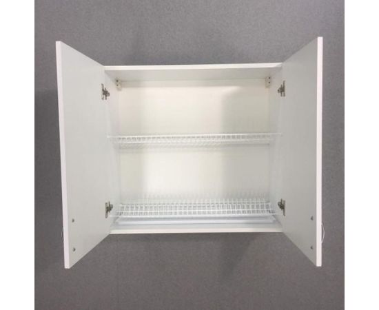 Шкаф верхний с сушкой 2 двери 600/720/320 Женева Белая